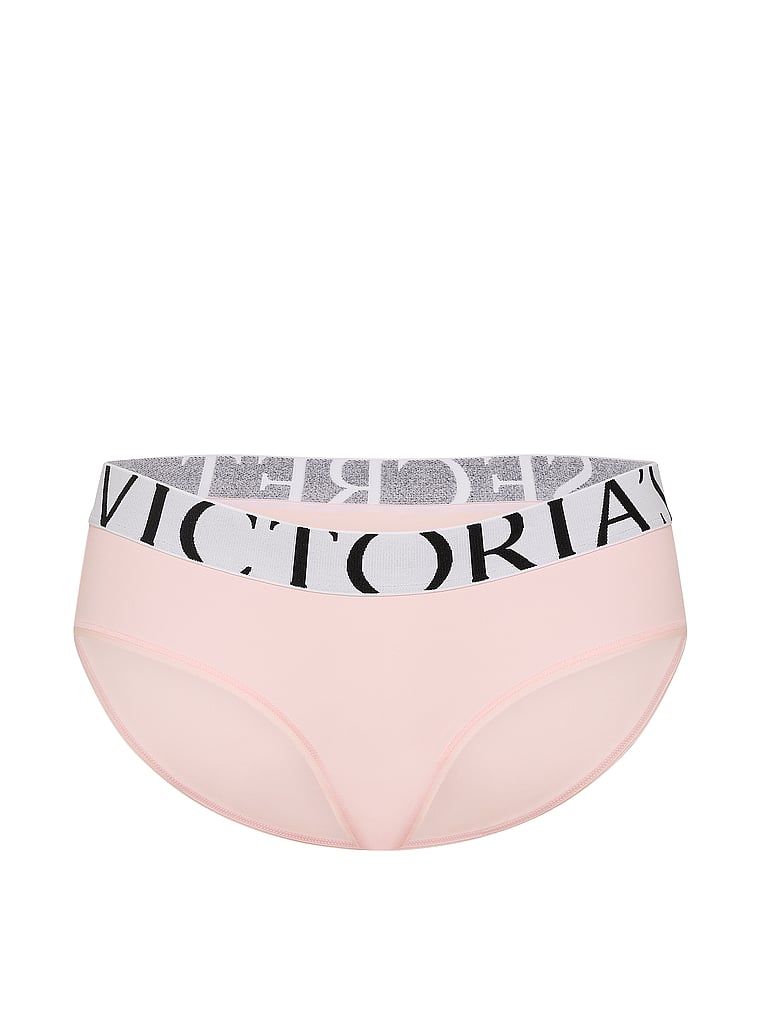 Kalhotky s logem Cool Hiphugger. Produkt je růžové barvy a pochází z kolekce Victoria's Secret.