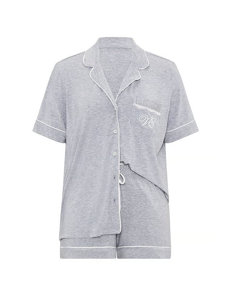 Modální pyžamo se SoSoft kraťasy. Produkt je šedé barvy a pochází z kolekce Victoria's Secret.
