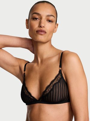 Victoria's Secret Dráždivá průsvitná pruhovaná trojúhelníčková braletka