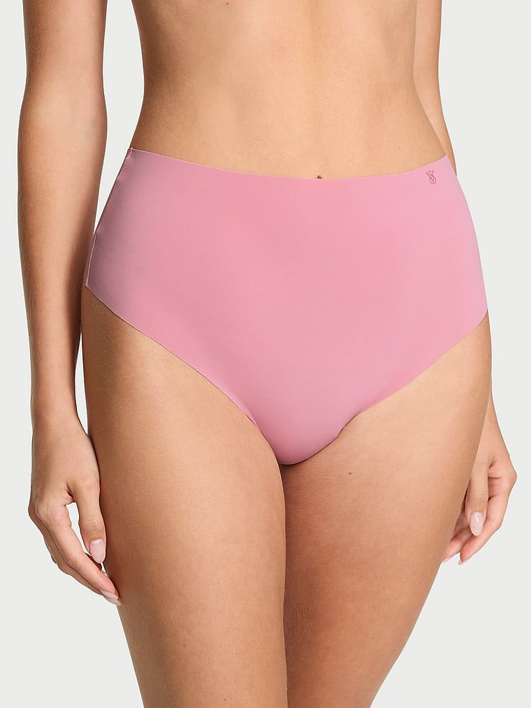 Bezešvá tanga s vysokým pasem No-Show. Produkt má růžovou barvu a pochází z kolekce No-Show.