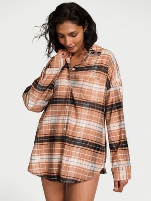 Victoria's Secret Košile na spaní s knoflíky z modalu a bavlny