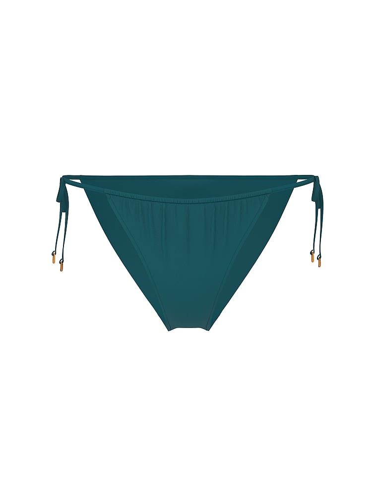 Základní spodní část bikin s bočním svazem Itsy. Produkt je modré barvy a pochází z kolekce Victoria's Secret Swim.