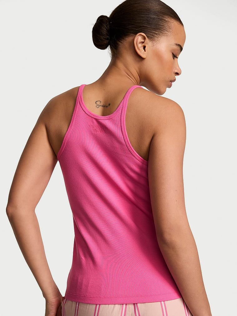Mix & Match bavlněné noční top. Produkt je růžové barvy a pochází z kolekce Victoria's Secret.