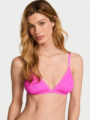 Victoria's Secret Nepodšitá krajková trojúhelníčková braletka