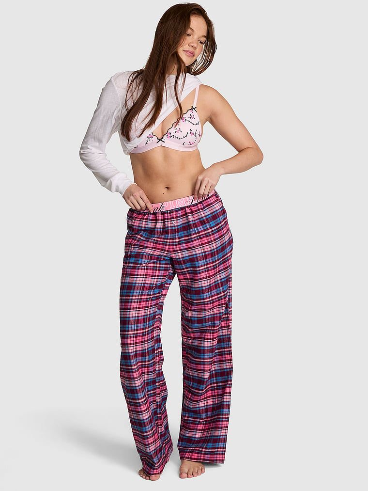PINK Flanelové pyžamové kalhoty Favorite ze 100% bavlny