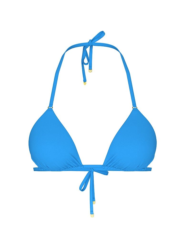 Essential Triangle bikini top. Produkt je modré barvy a pochází z kolekce Victoria's Secret Swim.
