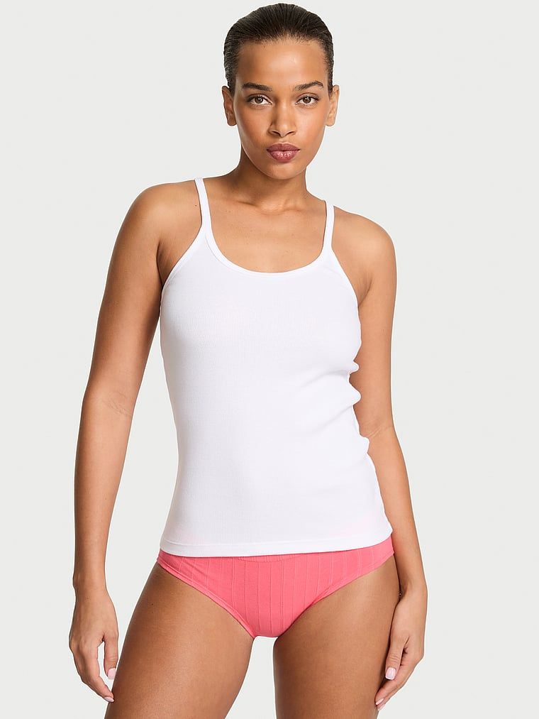 Mix & Match bavlněné noční top. Produkt je bílé barvy a pochází z kolekce Victoria's Secret.