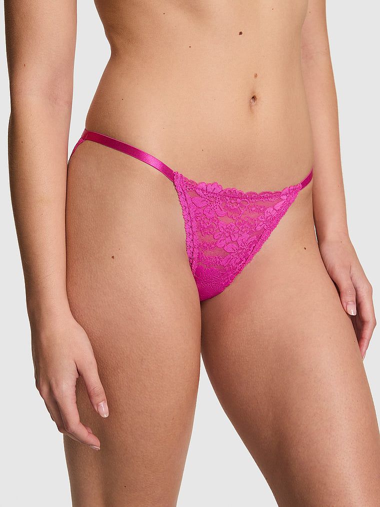 Kalhotky bikini string s krajkou