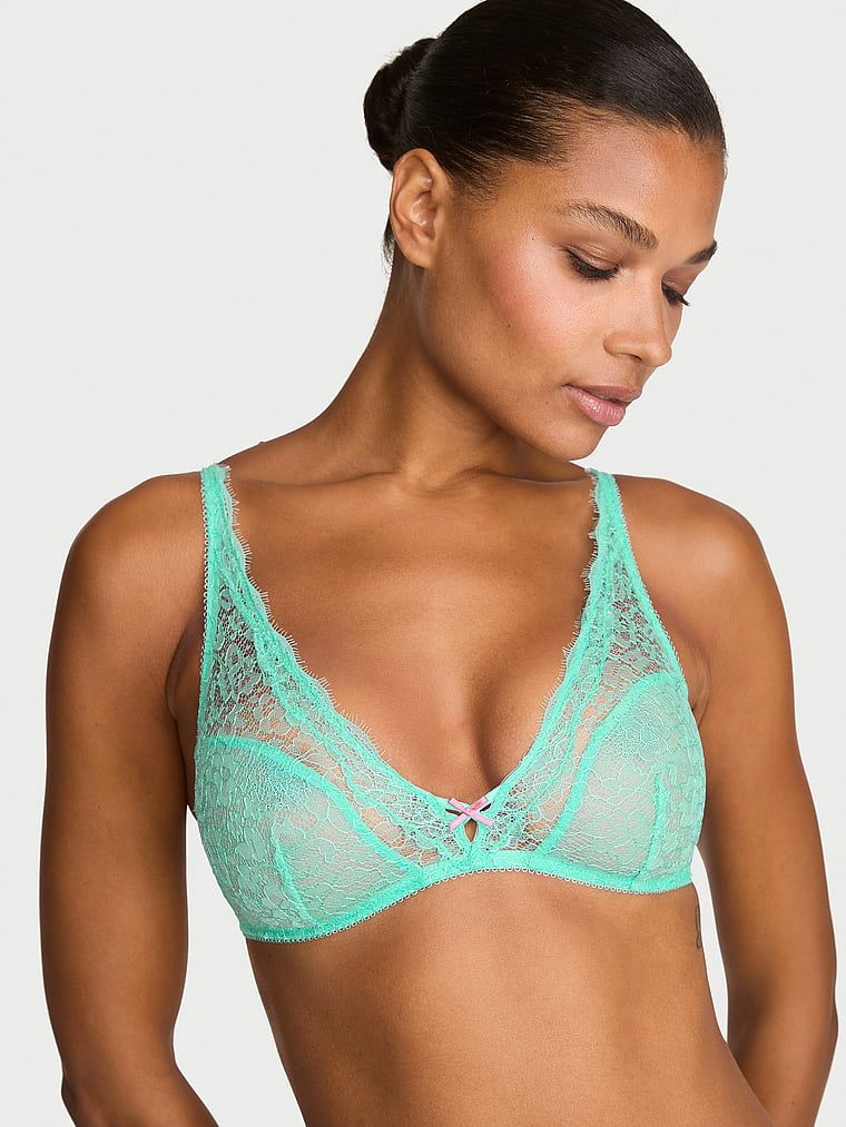 Victoria's Secret Krajková bezkosticová braletka Tease s hlubokým výstřihem