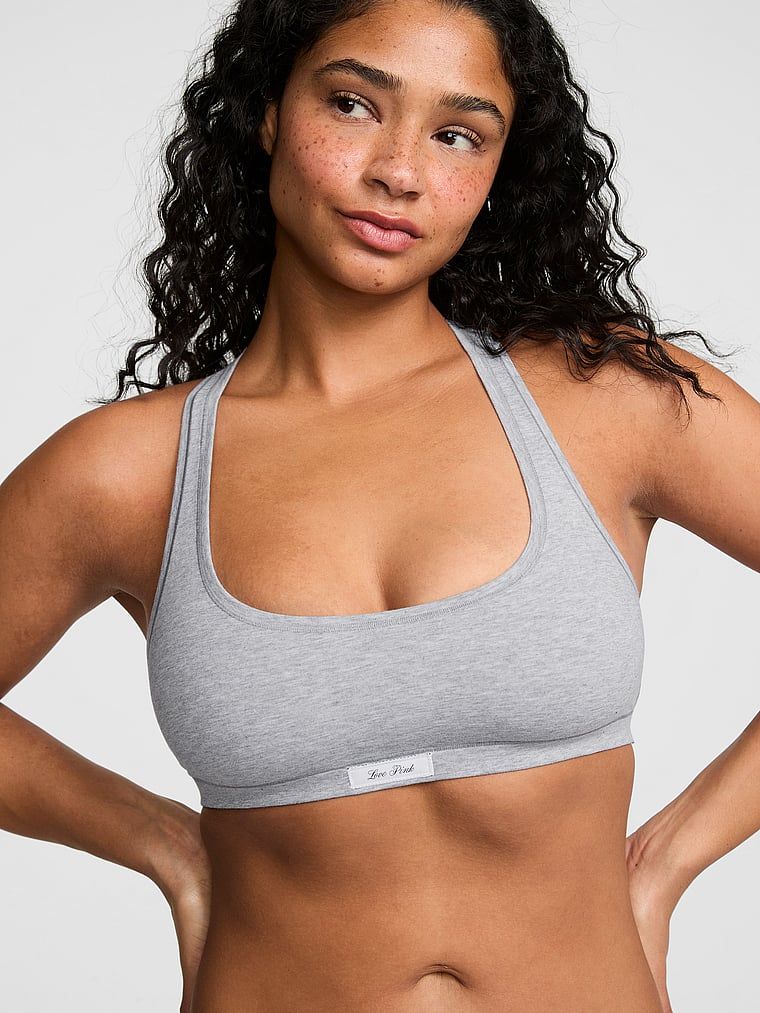 Nevyztužená bavlněná braletka racerback Cotton Dorm
