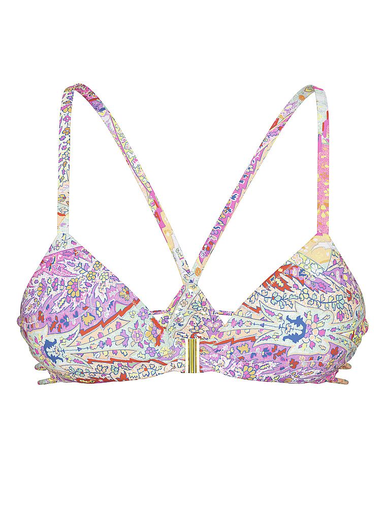 Horní díl plavek Archives Beach Macramé. Produkt je vzorovaný a pochází z kolekce Victoria's Secret Swim.