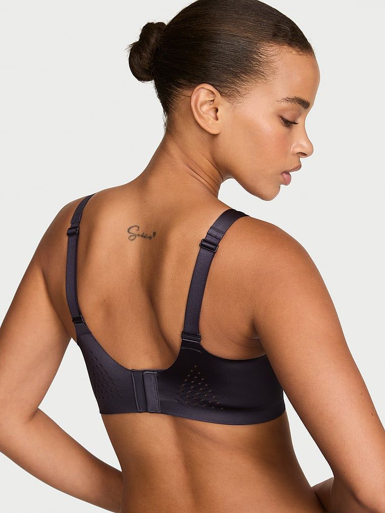 VSX Featherweight Max GlossyTech sportovní podprsenka s maximální podporou. Produkt je šedé barvy a pochází z kolekce VSX.