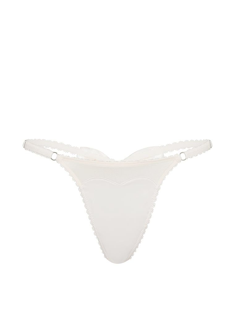 Nevěsta Nevěsta Tease Mašle Svatební tanga s mašlí vzadu. Produkt je bílé barvy a pochází z kolekce Victoria's Secret.