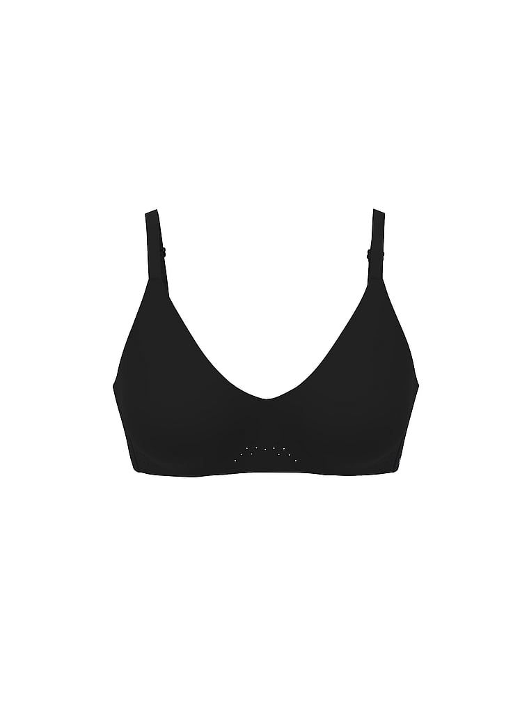 Sportovní podprsenka s výstřihem do V VSX Featherweight. Produkt je černý a pochází z kolekce VSX.