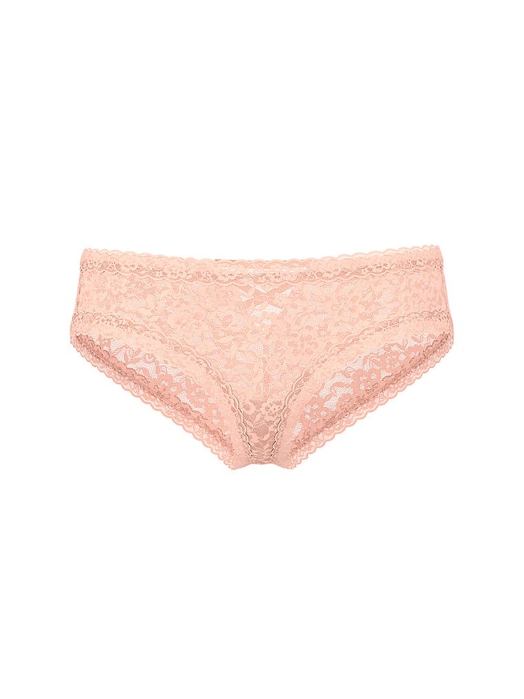 Krajkové kalhotky s ramínky vzadu Blossom Cheeky. Produkt je oranžové barvy a pochází z kolekce Lacie.