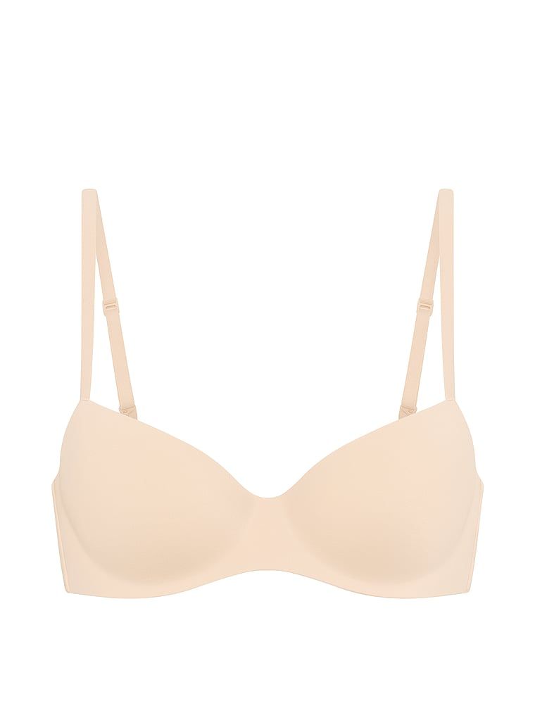 Podprsenka je mírně vycpaná balconetou FlexFactor. Produkt je béžové barvy a pochází z kolekce Body by Victoria.