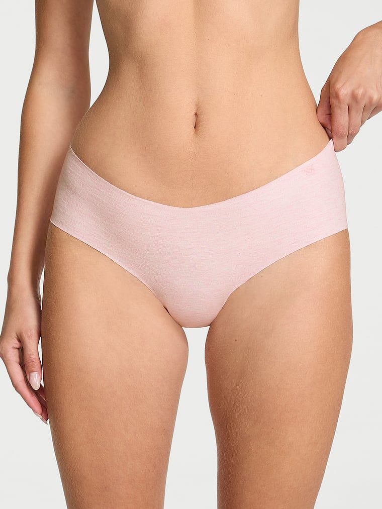 Bezešvé bavlněné kalhotky No-Show Cheeky. Produkt má růžovou barvu a pochází z kolekce No-Show.