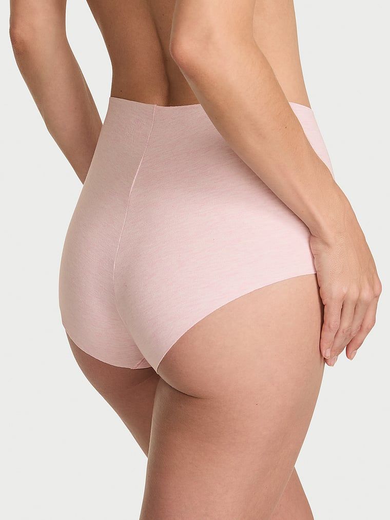 Bavlněné kalhotky Bezešvé kalhotky s vysokým pasem No-Show Briefs. Produkt je růžový a pochází z kolekce No-Show.