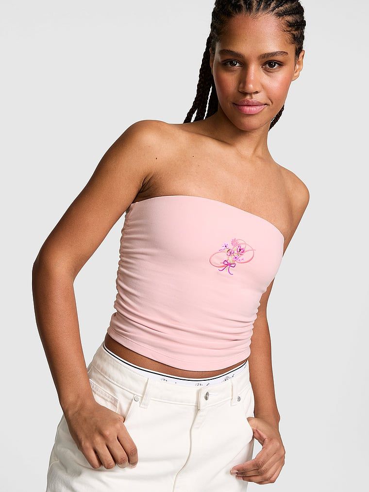 All-Day Bavlněné S bočním řasením Tube Top