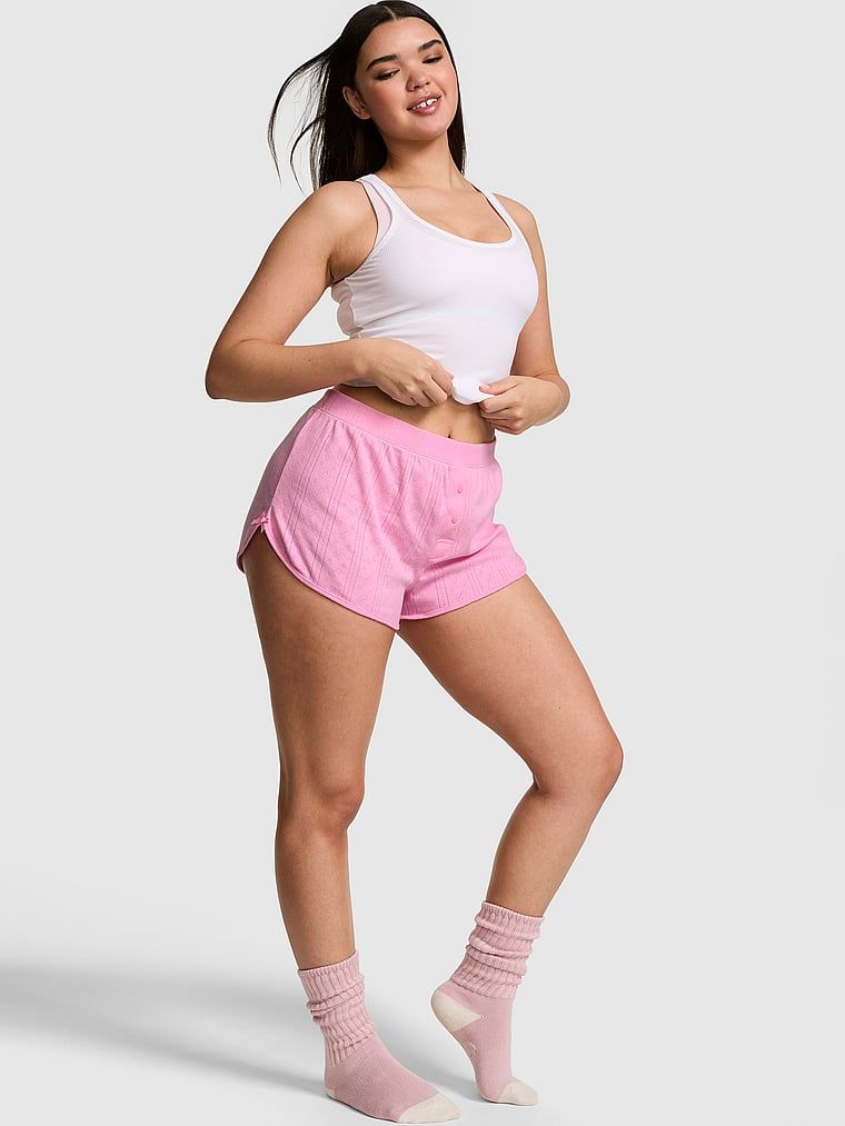 Pointelle Bow Boxer Šortky
