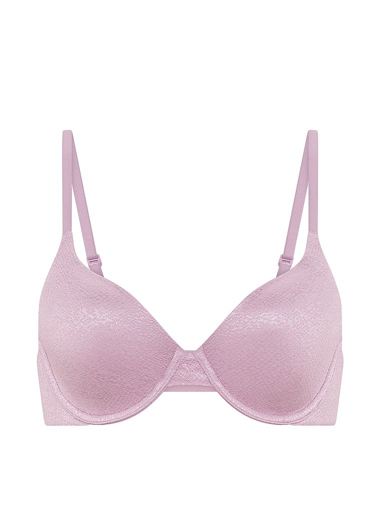 Mírně vycpaná podprsenka s pevně vystavěnými košíčky. Produkt je růžové barvy a pochází z kolekce Body by Victoria.