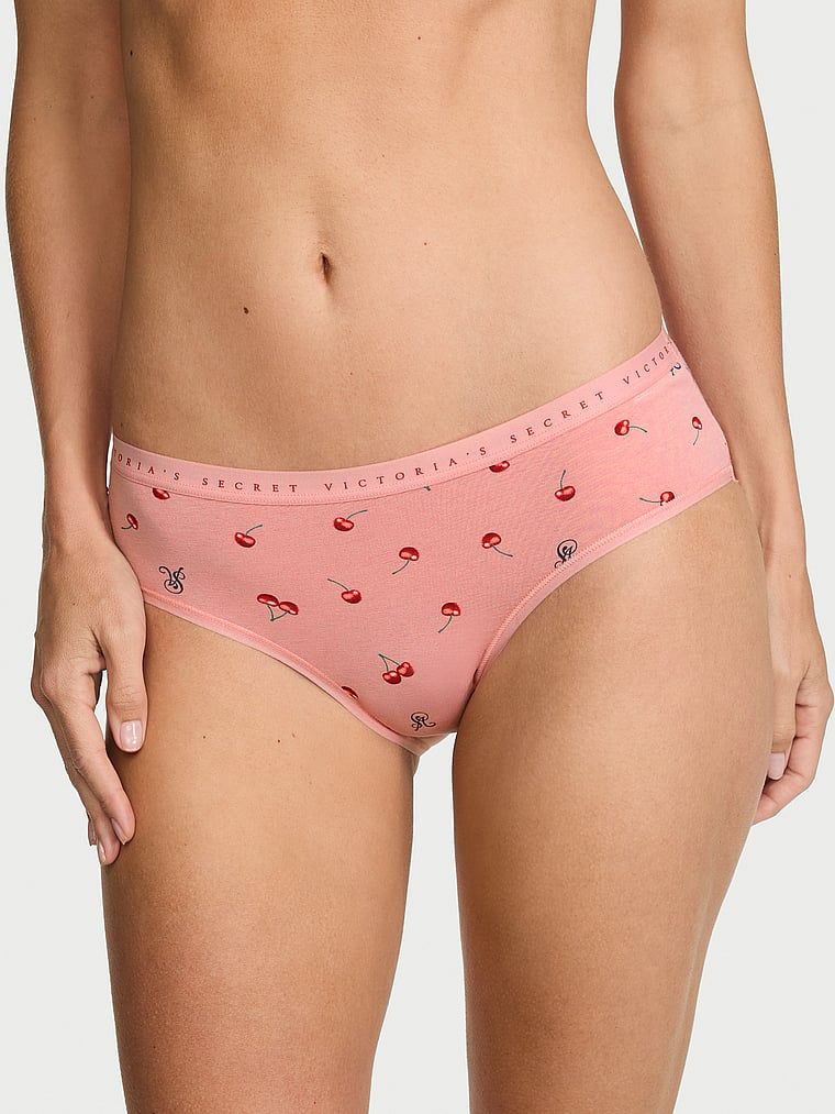 Bavlněné kalhotky hiphugger. Produkt má vzorovanou barvu a pochází z kolekce Victoria's Secret.