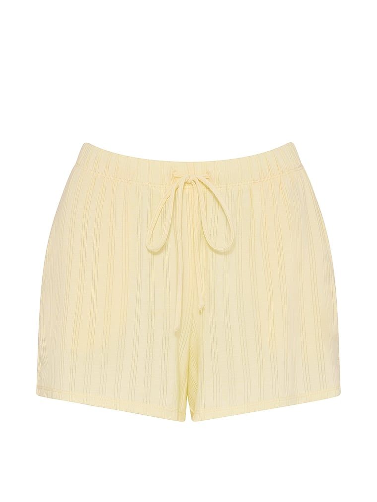 SoSoft ultra-jemné modální šortky na spaní. Produkt je žluté barvy a pochází z kolekce Victoria's Secret.