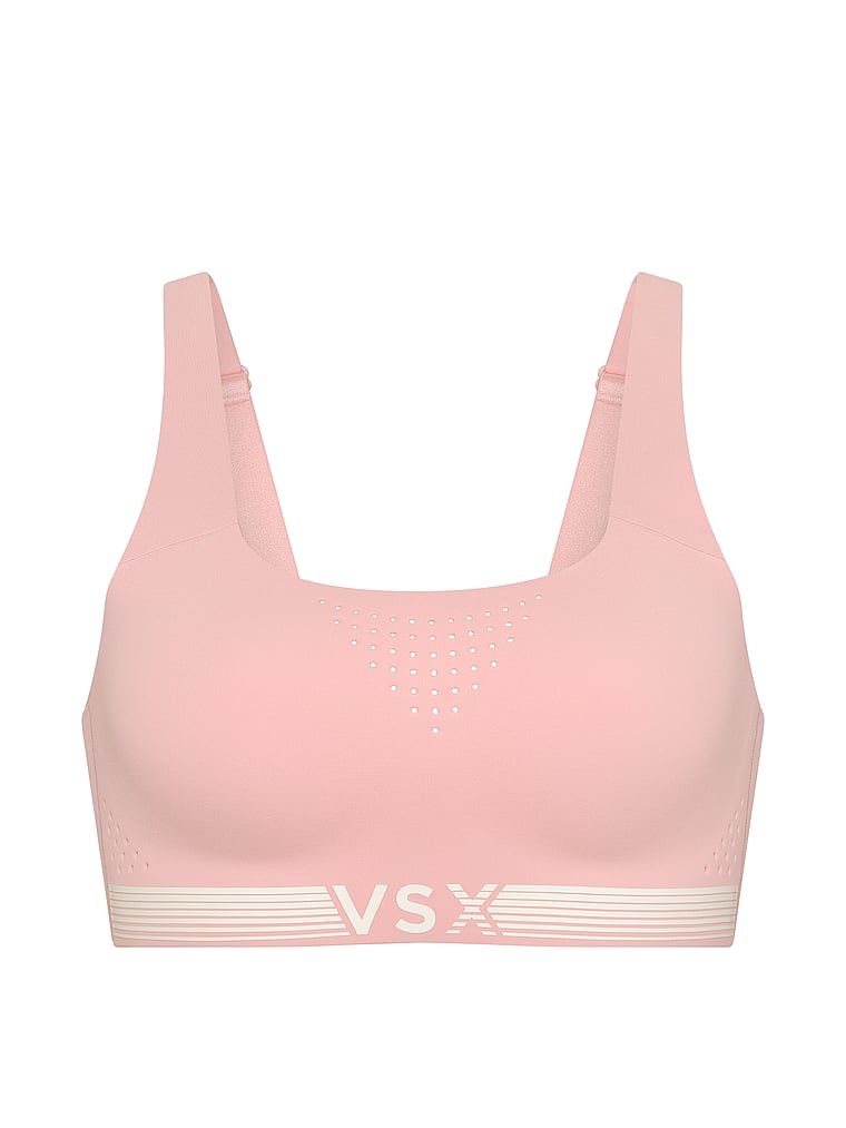 VSX Featherweight Max Maximum Support sportovní podprsenka. Produkt je růžové barvy a pochází z kolekce VSX.