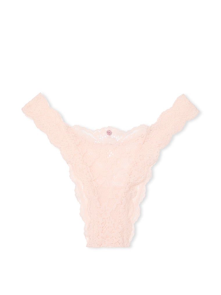 Brazilské krajkové kalhotky. Produkt je růžový a pochází z kolekce Dream Angels.