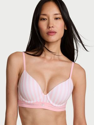 T-shirt Bavlněná push-up podprsenka Perfect Shape Signature Shine