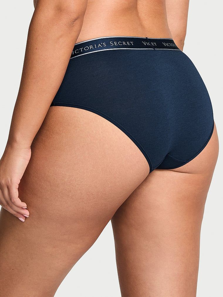 Bavlněné kalhotky s logem Hiphugger v pase. Produkt je modré barvy a pochází z kolekce Cotton.