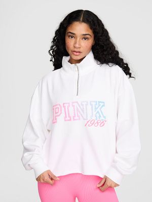 Mikina rovného střihu se zipem do čtvrtiny Campus Fleece