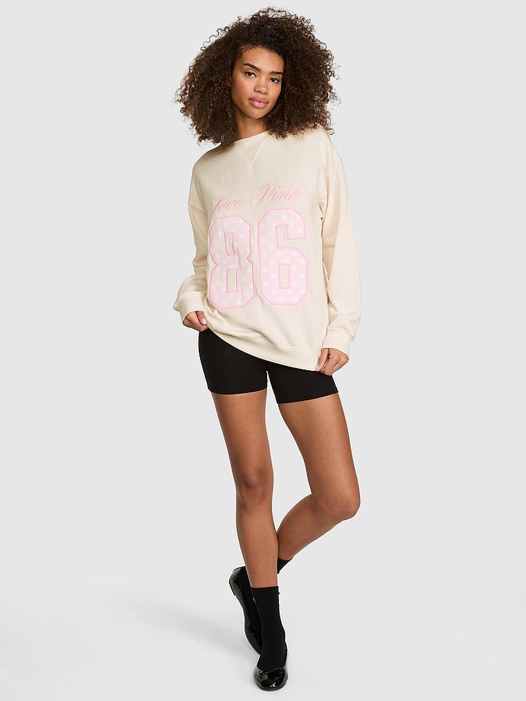 Oversize mikina s kulatým výstřihem Campus Fleece