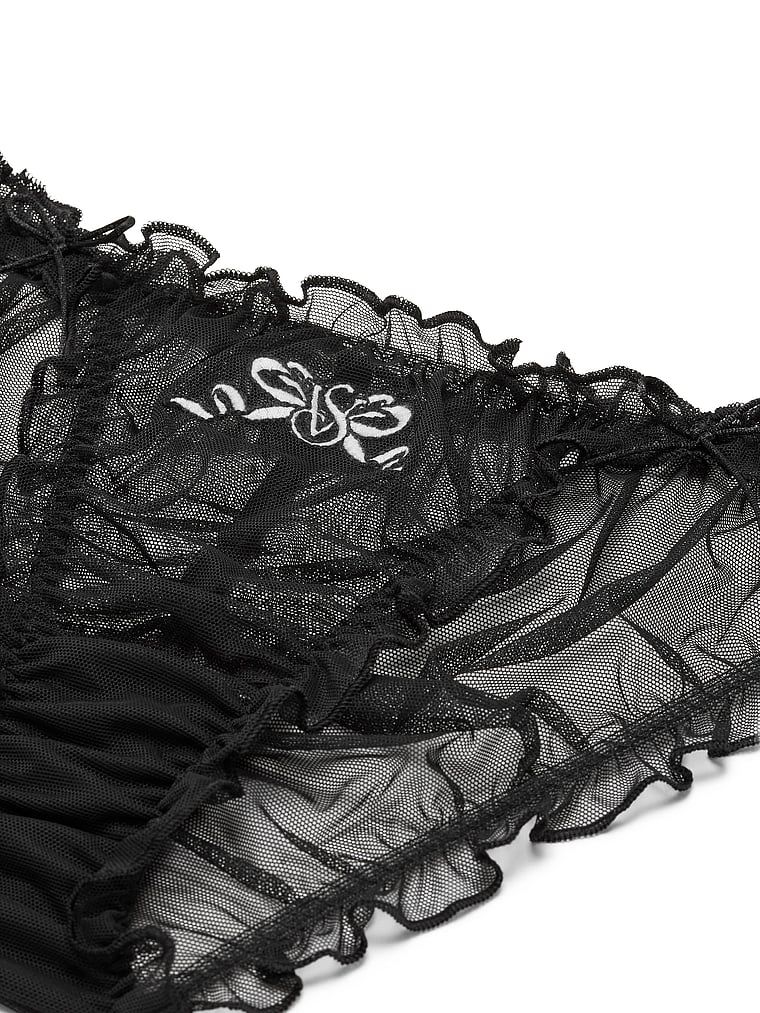 Volánkové síťované mašle v bikinách. Produkt je černý a pochází z kolekce Dream Angels.