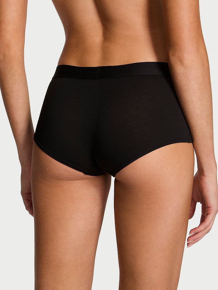 Bavlněné šortky s lesklým logem Shine Patch. Výrobek je černý a pochází z kolekce Cotton.