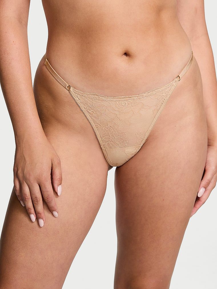 Very Sexy Kalhotky typu V-string s nastavitelnou krajkou s motivem růží