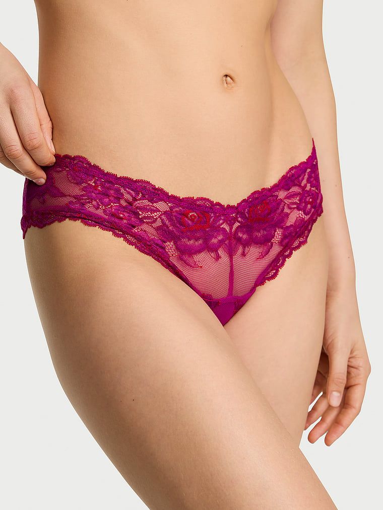 Very Sexy Vyzývavé krajkové kalhotky s vysoko střiženou nohavičkou