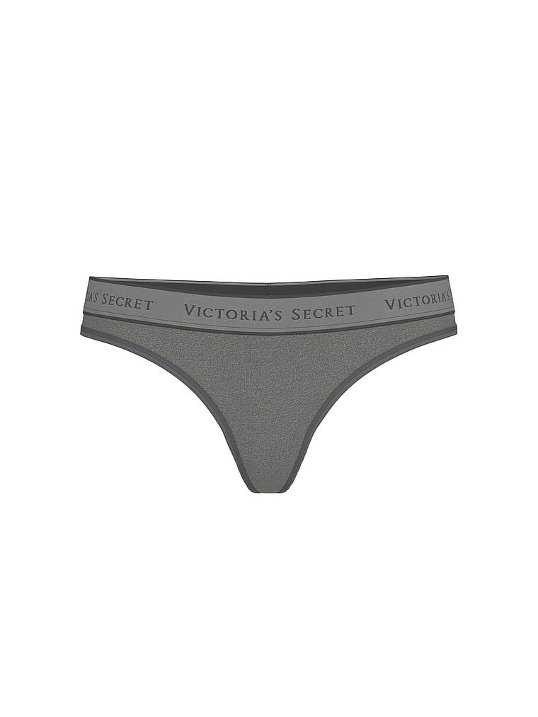 Tanga vyrobená z modálního stylu Ultra-Fine Logo. Produkt je šedobarevný a pochází z kolekce Cotton.