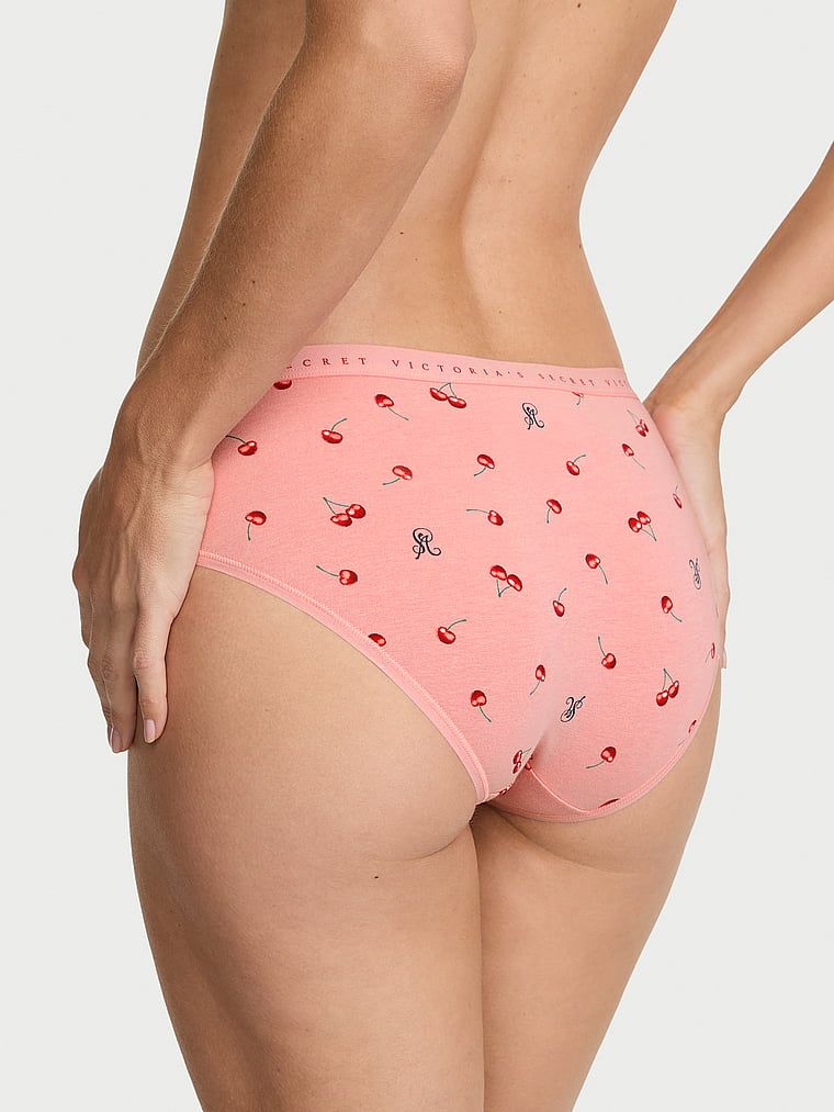 Bavlněné kalhotky hiphugger. Produkt má vzorovanou barvu a pochází z kolekce Victoria's Secret.