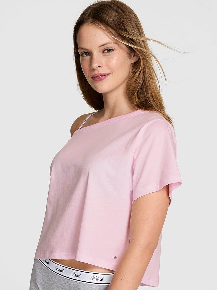 Noční košile Slouchy Cropped Sleepshirt