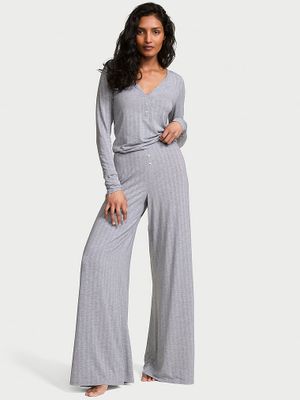Victoria's Secret Souprava topu a kalhot Henley z ultrajemného modalu SoSoft