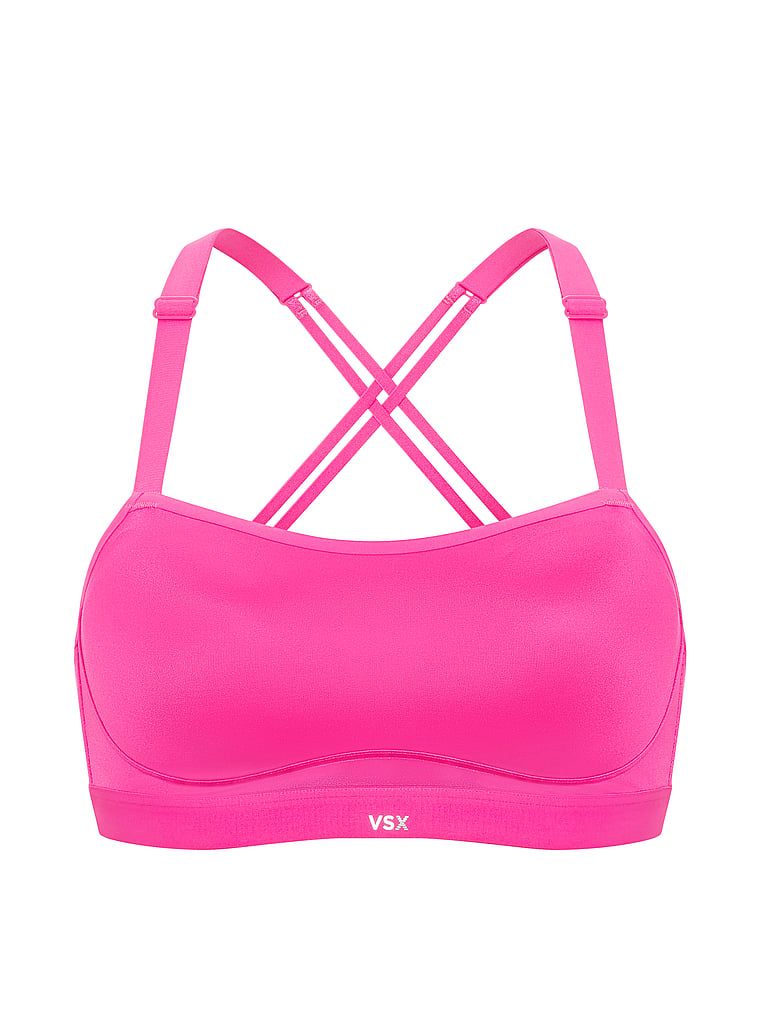 VSX Angel GlossyTech sportovní podprsenka. Produkt je růžové barvy a pochází z kolekce VSX.