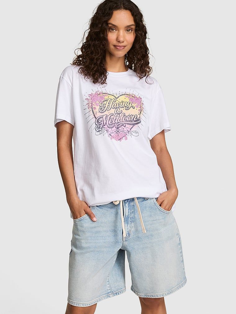 PINK Tričko Campus Cotton s krátkým rukávem