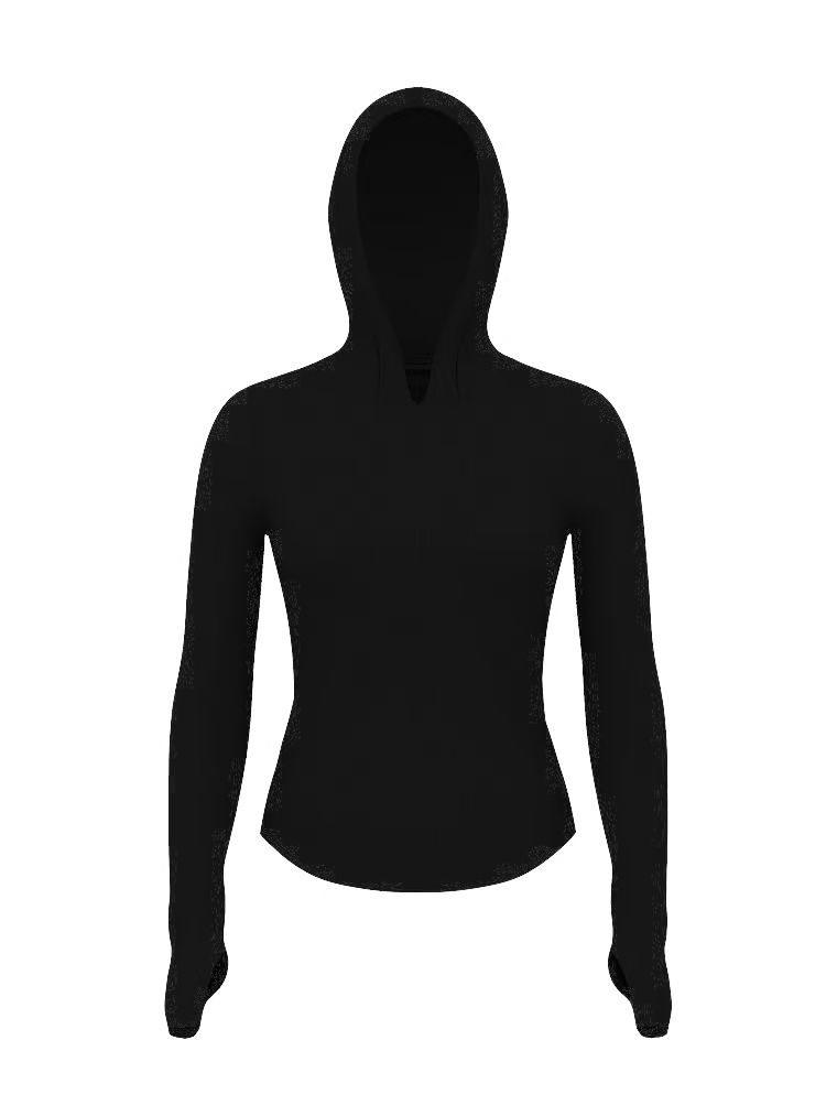 VS ikonická halenka s kapucí. Produkt je černý a pochází z kolekce Angel Essentials.