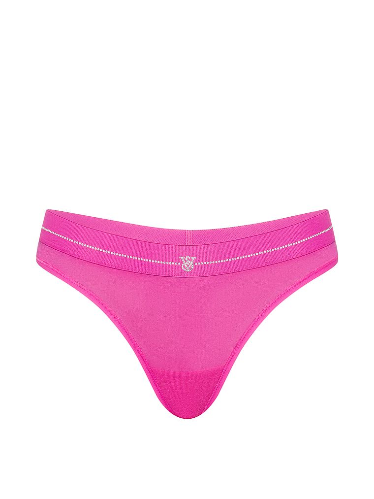 Logo Cotton thong Shine. Produkt je růžové barvy a pochází z kolekce Cotton.