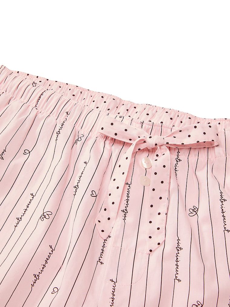 Mix & Match Heritage bavlněné pyžamové kalhoty. Produkt má vzorovanou barvu a pochází z kolekce Victoria's Secret.