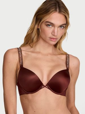 Very Sexy Saténová lesklá push-up podprsenka Bombshell Add-2-Cups