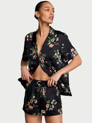 Victoria's Secret Krátké pyžamo z lesklého saténu Signature