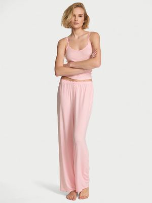 Victoria's Secret Žebrovaná souprava tílka a kalhot z pointelle úpletu