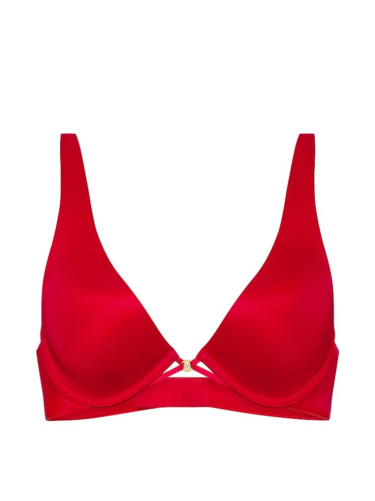 Mírně vycpávaná podprsenka Smooth Plunge. Produkt je červené barvy a pochází z kolekce Very Sexy.